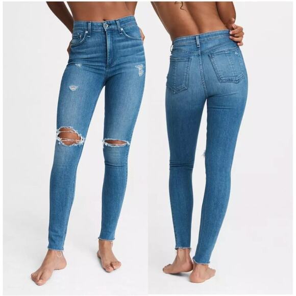 rag & bone Denim - Rag & Bone Nina High-Rise Skinny Jeans in Aviation Wash